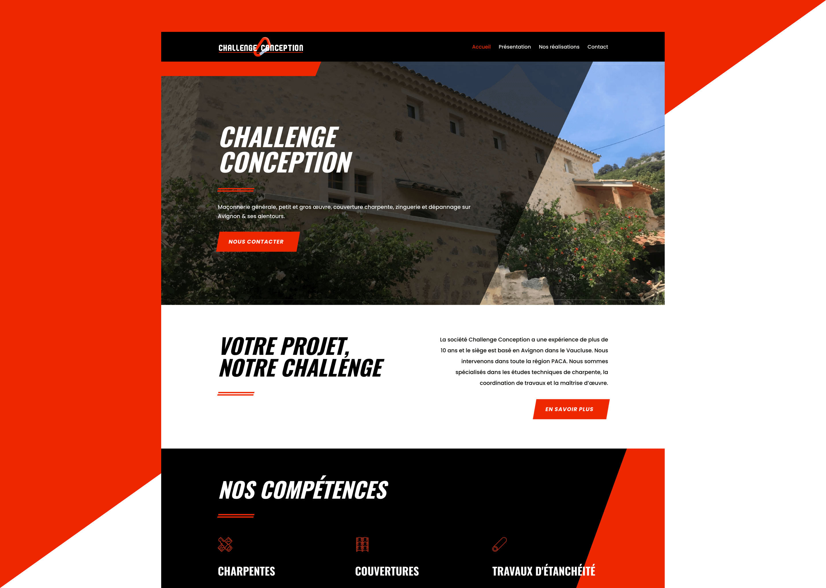 Site internet Challenge Conception